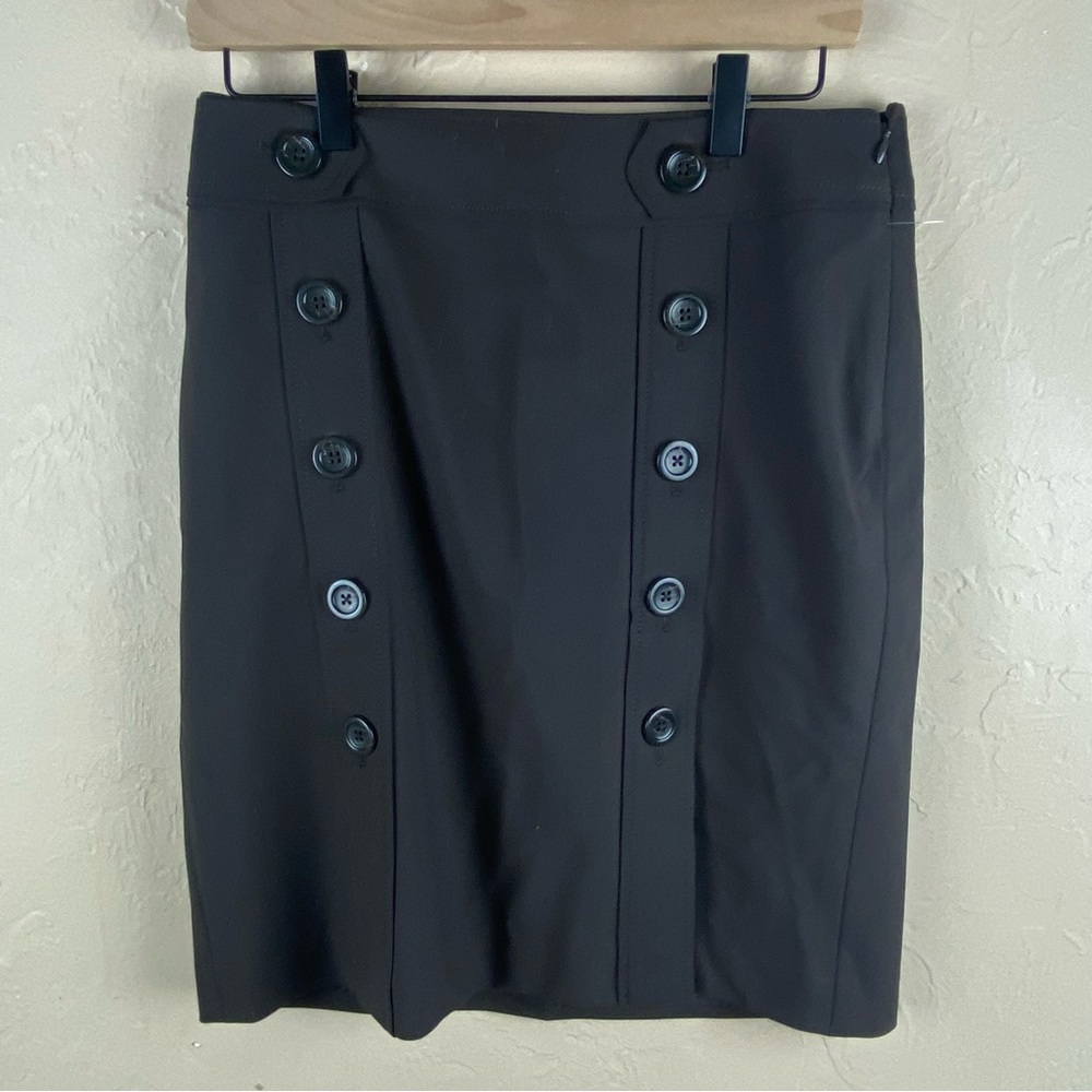 Ann Taylor Brown Sailor Button Military Short Skirt Women’s Size 4
